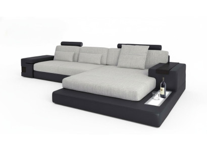 Stoff L-Form Couch Wohnzimmer Ecksofa moderne Design Textil großes Sofa Modern