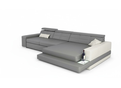 XXL Couch Ecksofa Leder Wohnlandschaft Sofa Design Modern Sofa L-Form