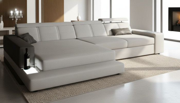 Design Ecksofa L form Couch Polster Textil Sofas Luxus Wohnzimmer Sofa Sitzer