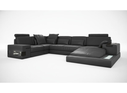 Ecksofa U-Form Couch Design Polster Textil Neu Wohnlandschaft Bettfunktion Stoff