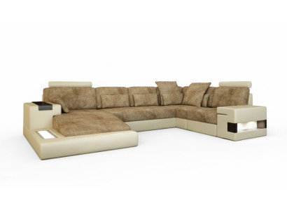 Wohnlandschaft Sofa Couch Polster Vintage Sofas Ecke Ecksofa U-Form Neu