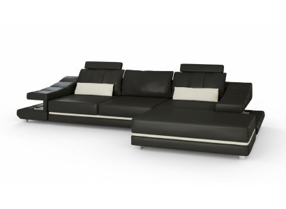 Modern Luxus edel Sofa Leder 3 Sitzer Hocker Wohnzimmer Büro NEU Kunst