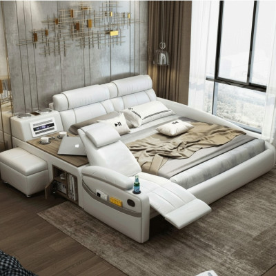 Design Bett XXL Big Betten Leder Hotel Polster 180x200cm Multifunktion