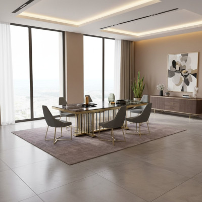 Möbel Tisch Tische Esszimmer Design Küche Luxus Moderner Marmor Esstisch 90x160