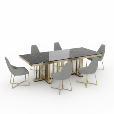 Möbel Tisch Tische Esszimmer Design Küche Luxus Moderner Marmor Esstisch 90x160