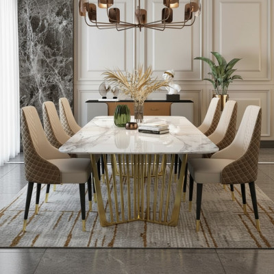 Luxus Tische Esszimmer Tisch Metall Esszimmertisch Moderner Möbel Gold Edelstahl