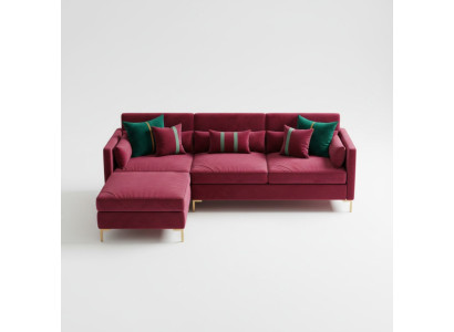 Wohnlandschaft Ecksofa L-form Relax Samt Massivholz Sitz Design Couch Lounge neu