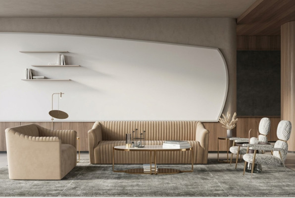 Sofagarnitur 3+1 Sitzer Wohnlandschaft Relax Samt Sitz Design Couch Lounge Neu