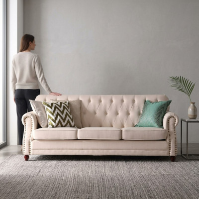 Chesterfield Sofa 3 Sitzer Wohnlandschaft Relax Sitz Design Couch Lounge Sofas