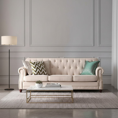 Chesterfield Sofa 3 Sitzer Wohnlandschaft Relax Sitz Design Couch Lounge Sofas