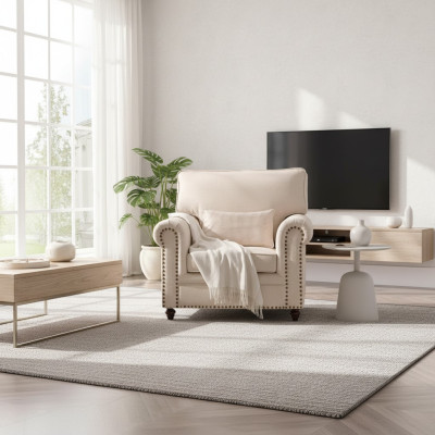 Sessel Stoff Sofa Einsitzer Möbel Relax Sitz Design Couch Lounge Textil landhaus
