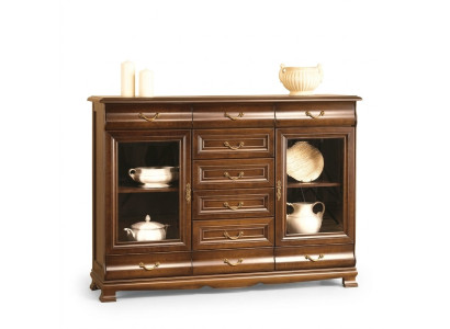 Kommode Anrichte Schrank Kommoden Holz Glas Wohnzimmer Design Möbel Regal Hotel