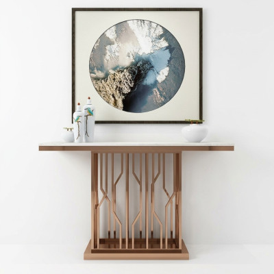 Modern Luxus Konsolentisch Konsol Tische Holz Gold Beistelltisch