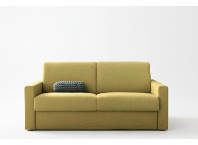 Zweisitzer Designer Sofa 2 Sitzer Gelb Stoffsofa Schlafsofa italienische Möbel