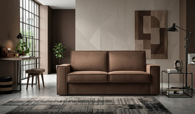 Schlafsofa Sofa 2 Sitzer Zweisitzer Textilsofa Wohnzimmer Italienische Möbel Neu