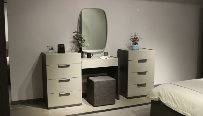 Schminktisch mit Spiegel Make Up Schlafzimmer Design Möbel Holz 2tlg. Neu