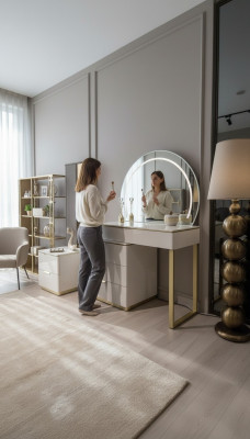 Design Schminktisch mit Spiegel Luxus Schlafzimmer Möbel 2tlg. Neu