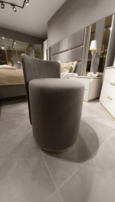 Rund Hocker Design Holz Möbel Luxus Wohnzimmer Design Fußhocker