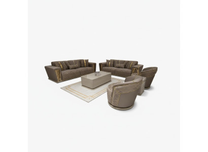 3+1 Sitzer Luxus Sofagarnitur Komplett Set Couch Sofa Modern Garnitur Wohnzimmer