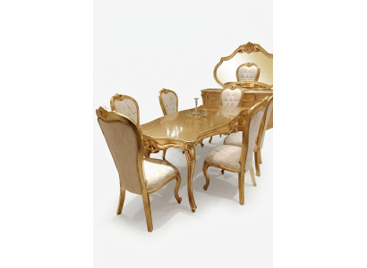 Design Esszimmer Komplett Esstisch + 6x Stühle Klassisch Möbel Holztisch Neu