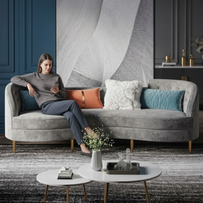 3 Sitzer Stoff Sofa Wohnlandschaft Relax Sitz Design Couch Lounge Sofas Textil
