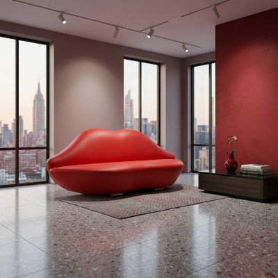 Lippen Sofa 2 Sitz Polster Modern Relax Sitz Luxus Möbel Sofas Couch Zweisitzer