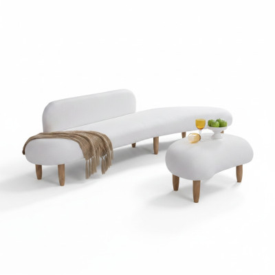 Sofa 4 Sitzer Couchtische Sitz Möbel Wohnlandschaft Polster Textil Modern Stoff