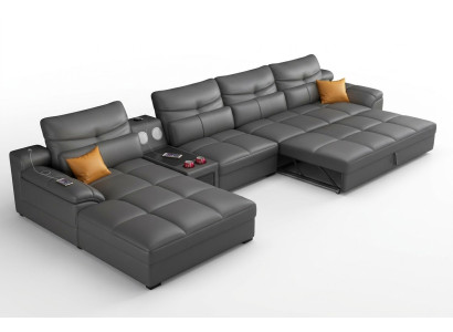 Sofa Couch Ecksofa U-form Polster Modern Relax Sitz Luxus Möbel Wohnlandschaft