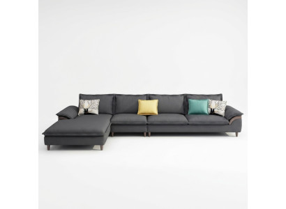 Textil Luxus Ecksofa L-form Polster Modern Relax Sitz Möbel Wohnlandschaft Eck