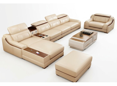 Sofa Möbel Wohnlandschaft Luxus Eckgarnitur Ecksofa L-form Polster Modern Couch