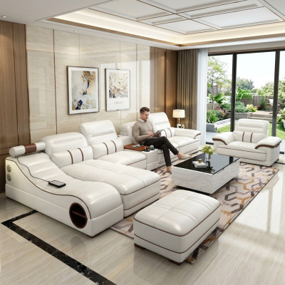 Wohnlandschaft Luxus Sofa Couch Ecksofa L-form Polster Modern Relax Sitz Möbel