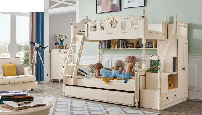 Etagenbett Bett Doppelstock Hochbett Kinder Betten Holz Klassische Möbel Zimmer