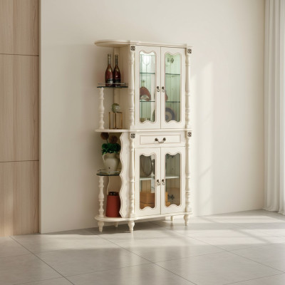 Vitrine Vitrinenschrank Wohnzimmer Klassisch Glas Bar Holz Schrank Glasschrank
