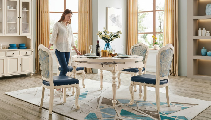 Runder Barock Esstisch Tisch Klassische Esstische Möbel Tische Holz Möbel Neu
