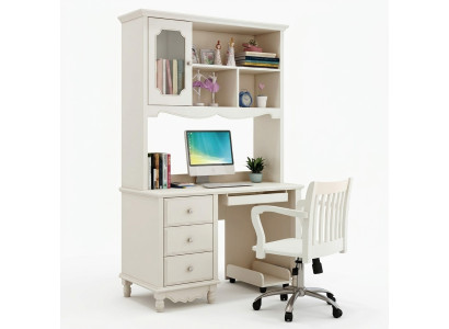 Landhaus Schreibtisch Sessel Bürotisch PC Tisch Schreibtische 2tlg. Tische Neu