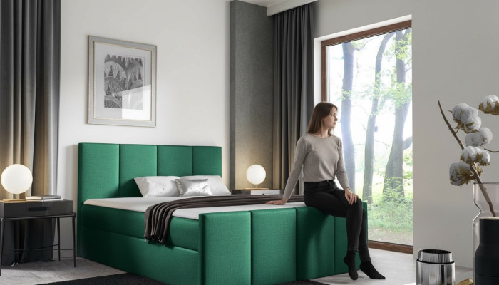 Bett Bettkasten Boxspringbett Möbel Schlafzimmer Design Doppel Hotel Modern Neu
