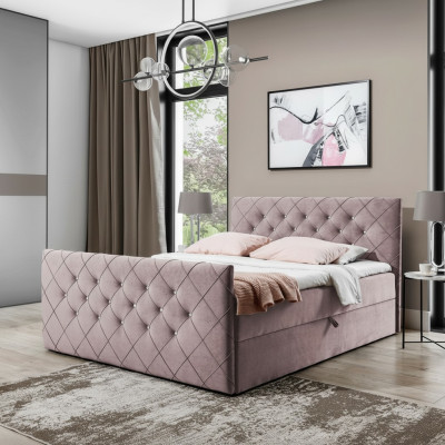 Chesterfield Boxspringbett Schlafzimmer Design Doppel Hotel Bett Bettkasten Neu