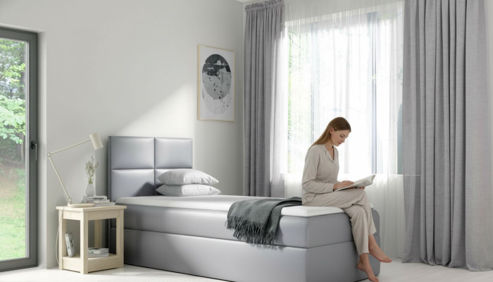 Bett Bettkasten Schlafzimmer Design Hotel Single 80 cm Jugendbett Boxspringbett