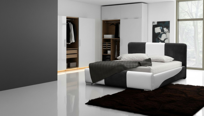 Bett Bettrahmen Schlafzimmer Design Doppel Hotel Modern Stoff 160x200 Betten Neu