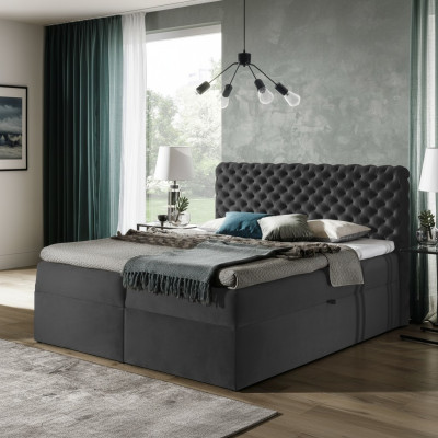Chesterfield boxspring bett schlafzimmer möbel betten king size samt hotel neu