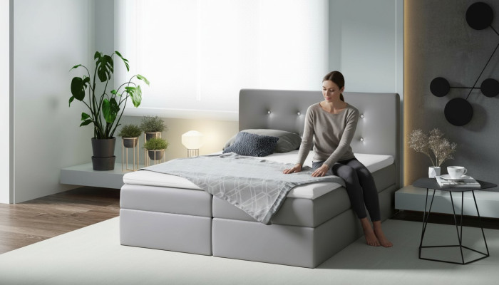 Boxspring Bett Doppel Hotel Möbel Betten Schlafzimmer Einrichtung big 200x200