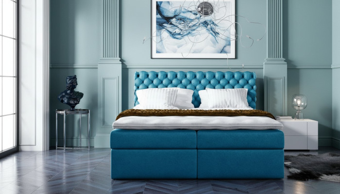 Chesterfield Boxspringbett Doppelbett Ehebett Bett Polsterbett Betten 200x200cm