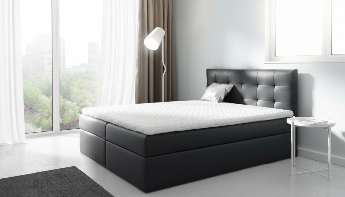 Ehebett Betten Polsterbett Boxspringbett Doppelbett Bett mit Bettkasten Schwarz