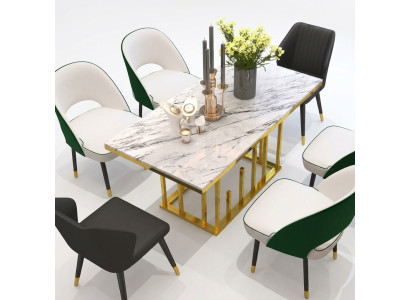 Luxus Esstisch Esszimmer Möbel Einrichtung Tisch Metall Design Tische Esstische