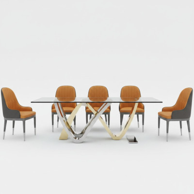 Esszimmer Säulen Tische Italienische Möbel Restaurant Esstisch Tisch Luxus Neu