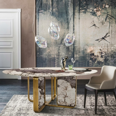 Stein Esstische Runden Tische Design Tisch Rund Möbel Esszimmer Modern Neu