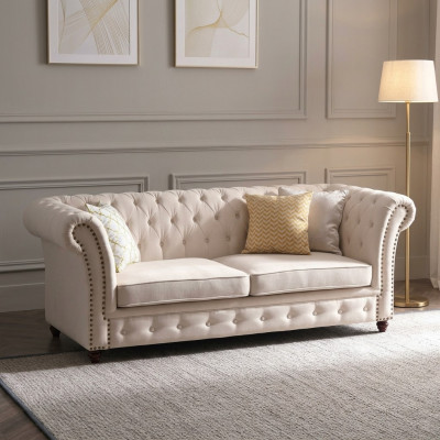 Chesterfield Sofagarnitur 321 Wohnlandschaft Sitz Design Couch Sofas Ledersofa