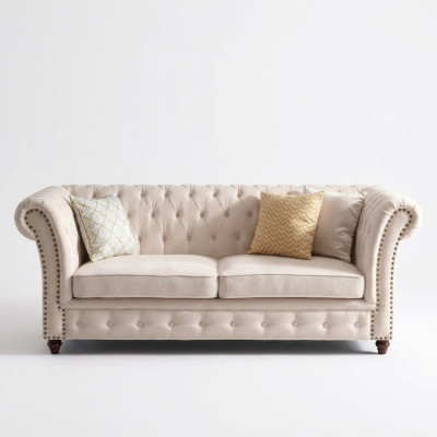 Chesterfield Sofagarnitur 321 Wohnlandschaft Sitz Design Couch Sofas Ledersofa