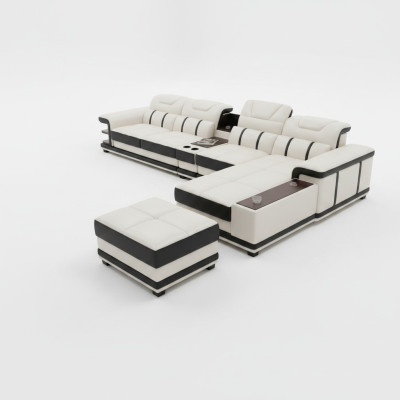 Wohnlandschaft Ecksofa L-form Eck Polstersofa Sitz Design Couch Sofas Kunstleder