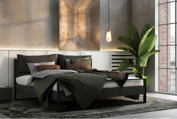 Bett Doppel Modernes Hotel Textil Luxus Schlafzimmer Betten Bettrahmen Design